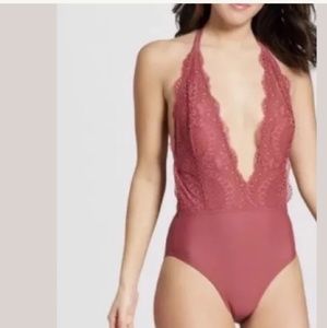 💕SOLD 💕Womens Lace Plunge One Piece Xhilaration